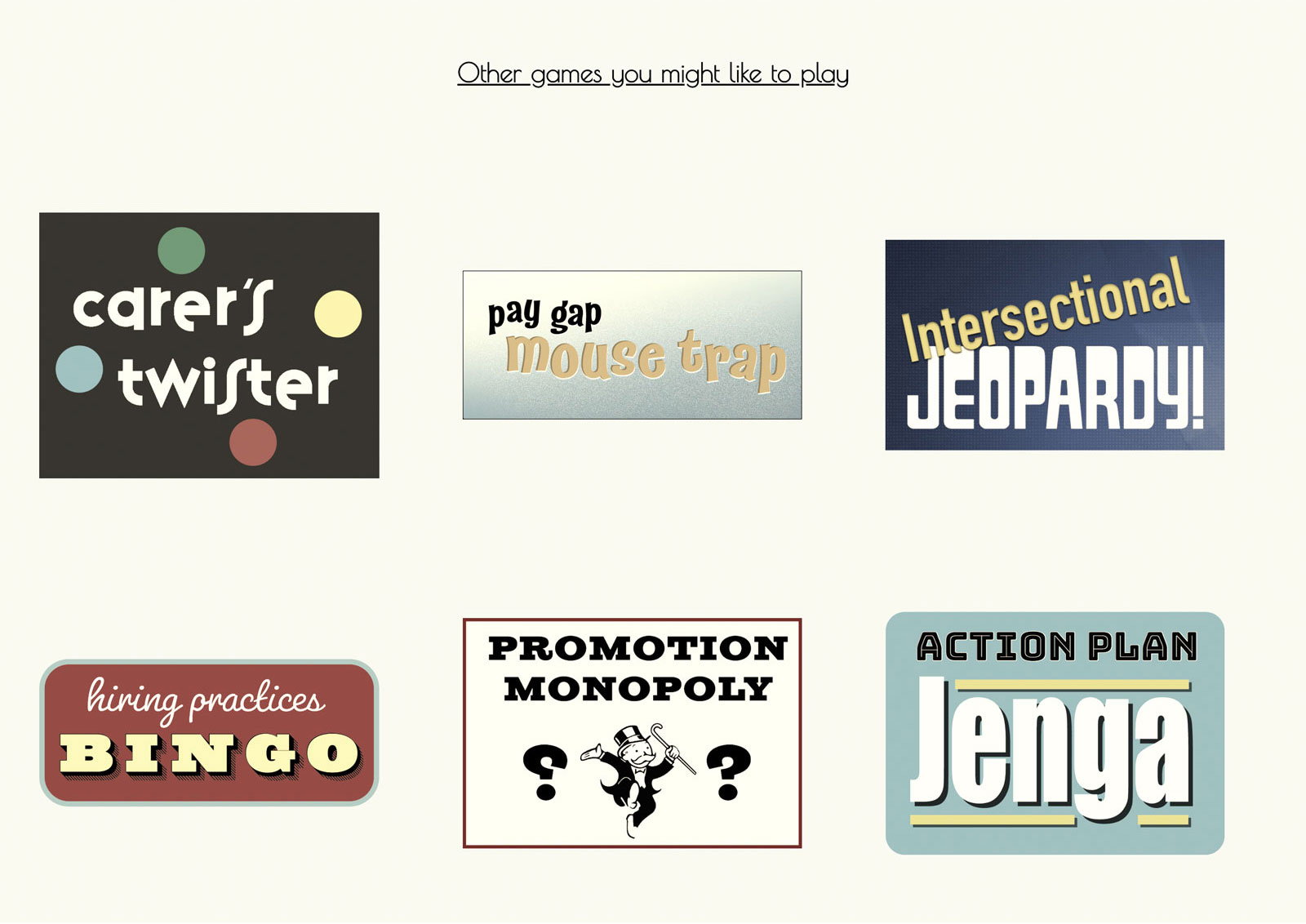six remade traditional board game logos