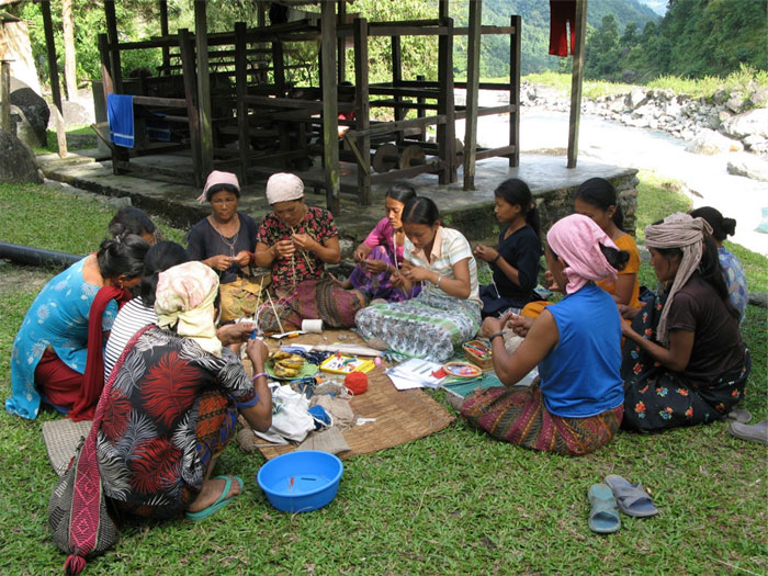 Photograph of the knitting group